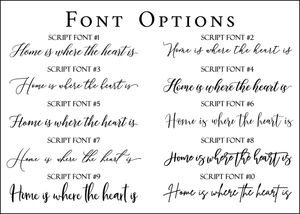 Script Lettering Laser Cut Sign
