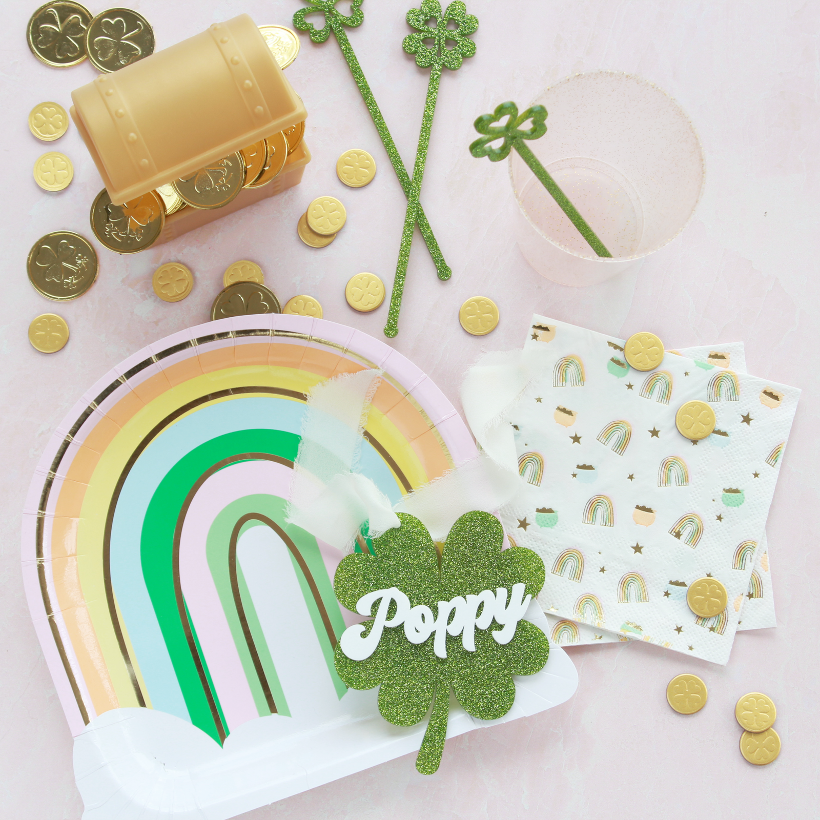 Acrylic Lucky Clover Tag