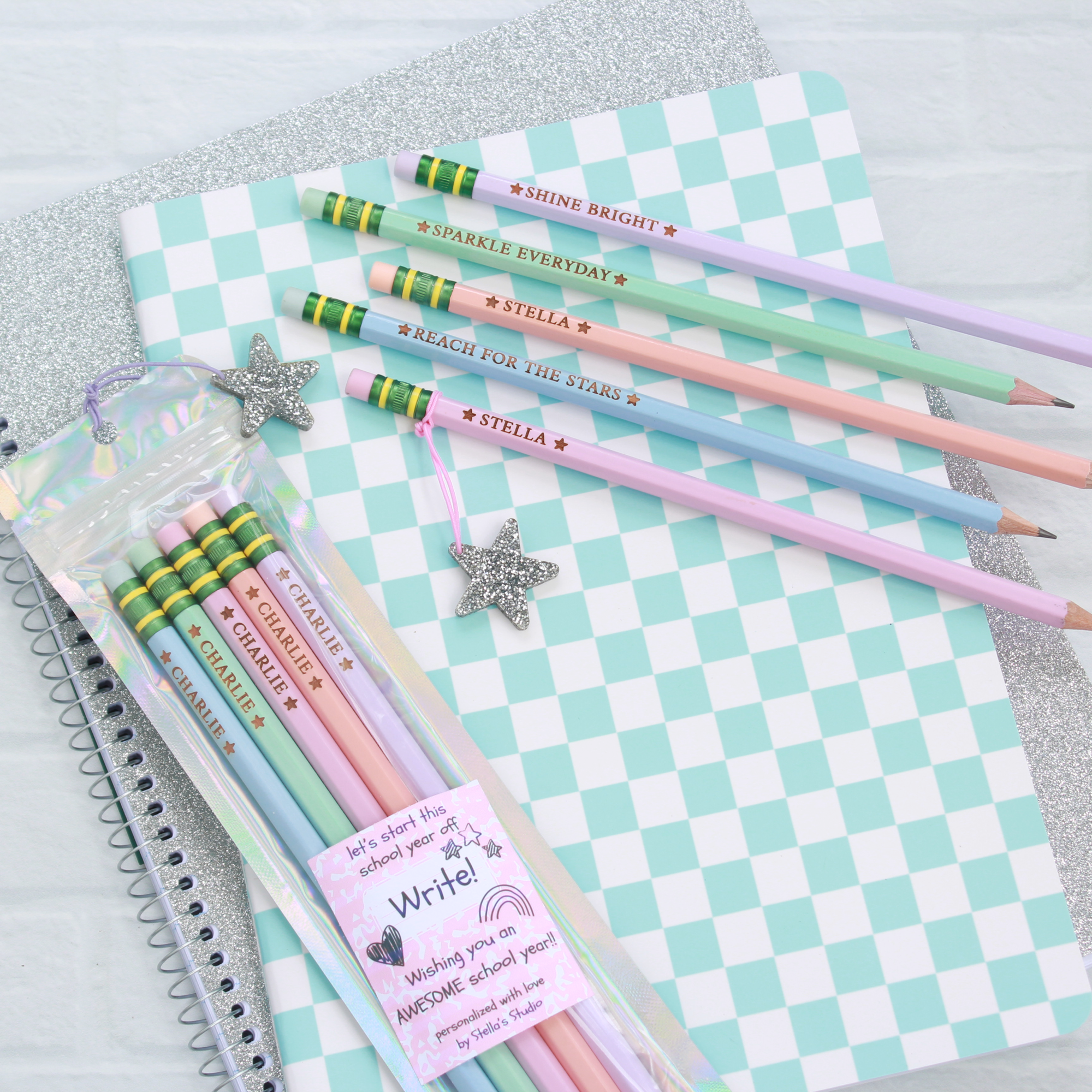 Back to School Personalized Pencils by Stella's Studio