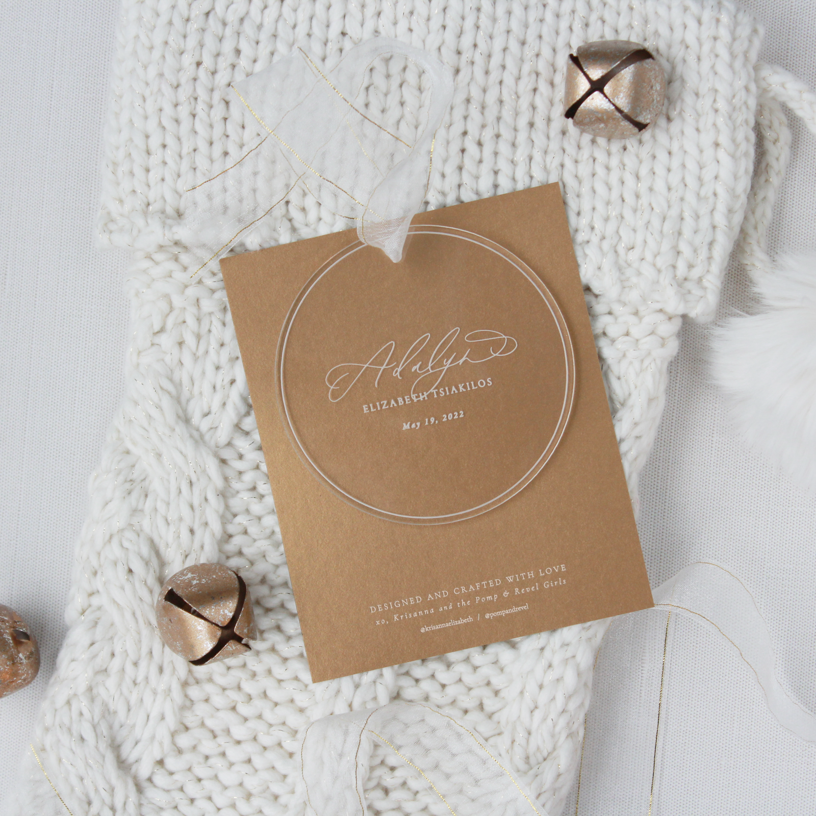 KE Co. CUSTOMIZABLE Baby Name Ornament