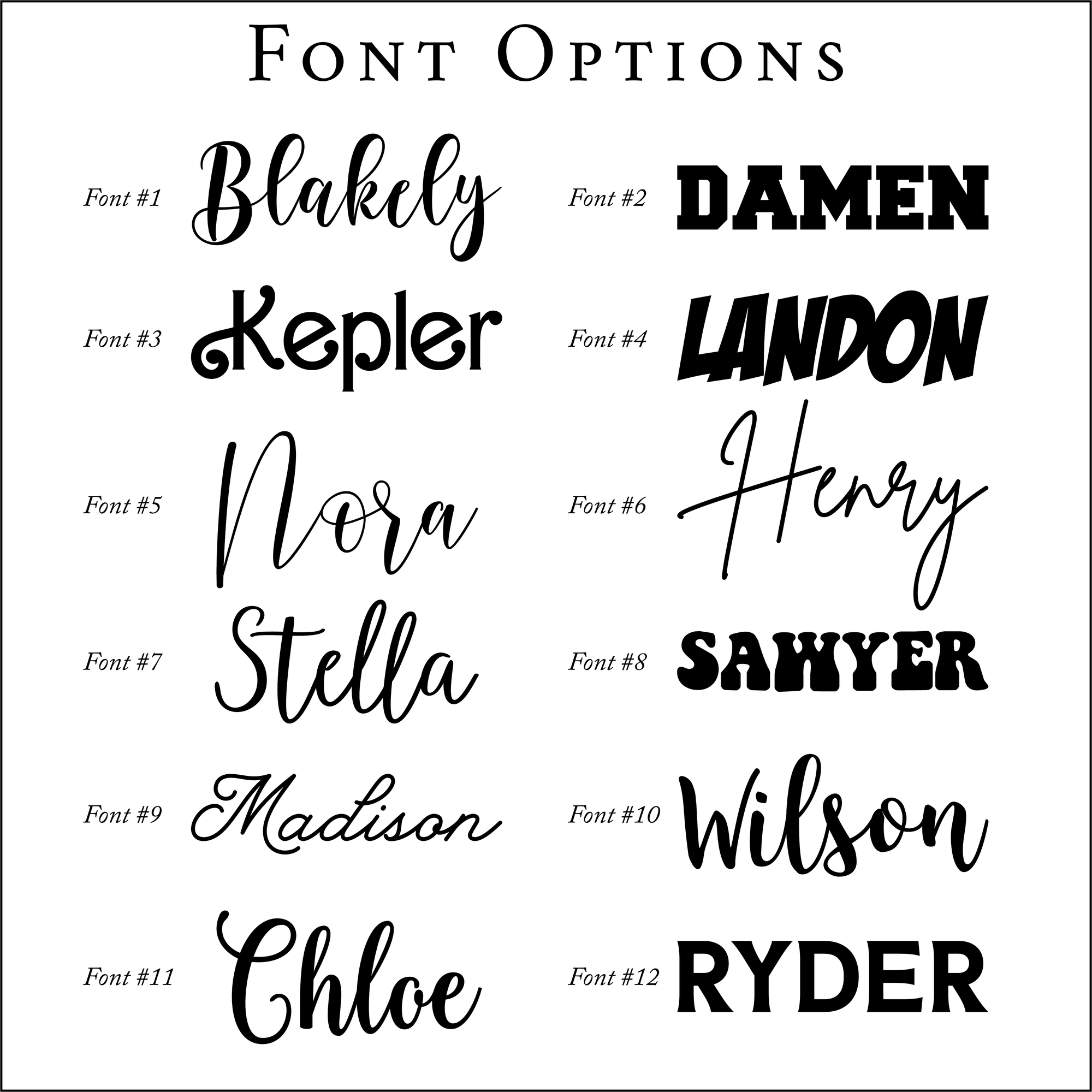 Pencil Box Name Plates