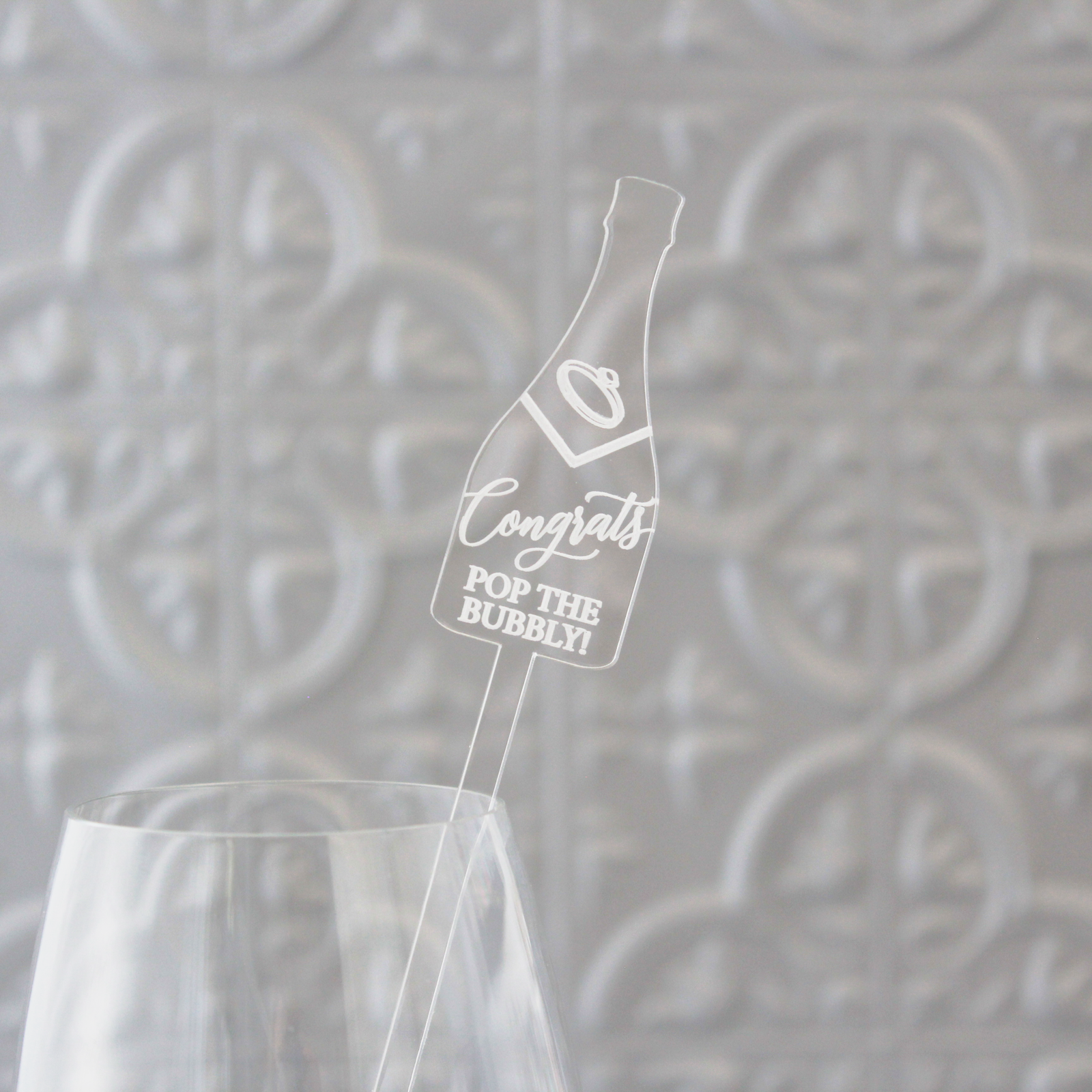 Pop the Bubbly Champagne Bottle Stirrers - Set of 25