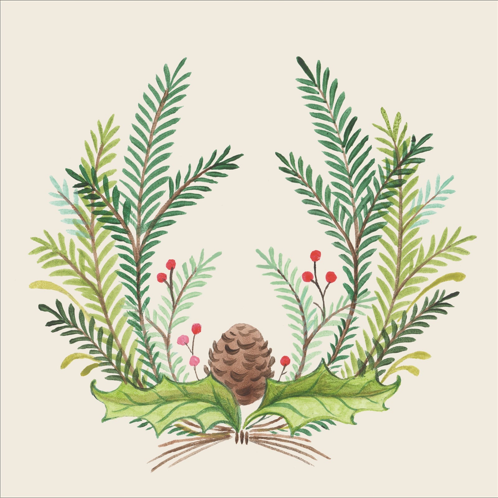 Die Cut Mistletoe Placemat