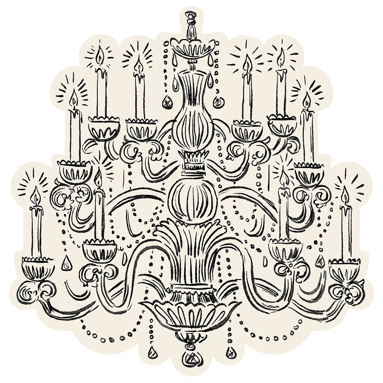 Die Cut Chandelier Placemat