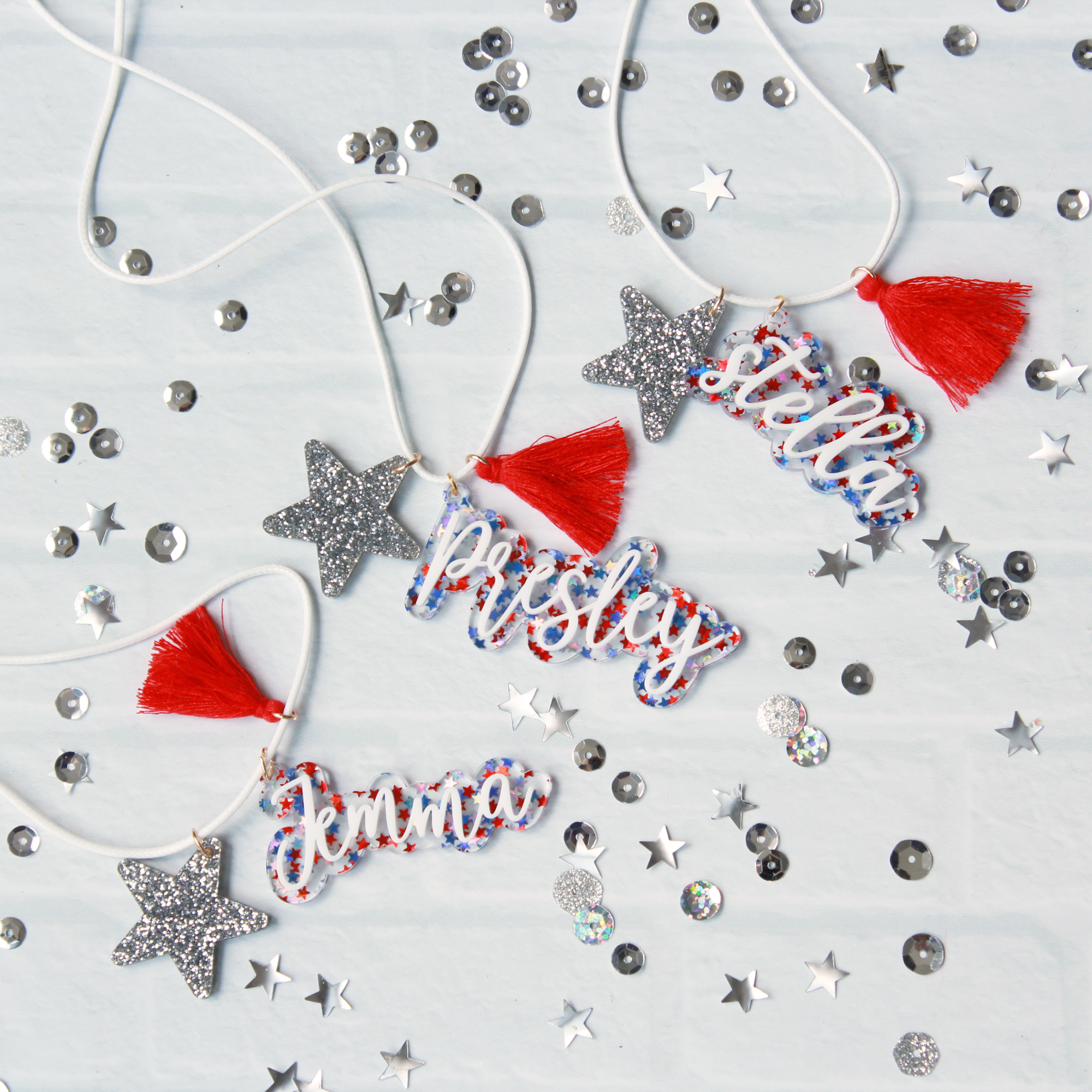 Stella's Studio Party in the USA Personalized Necklace