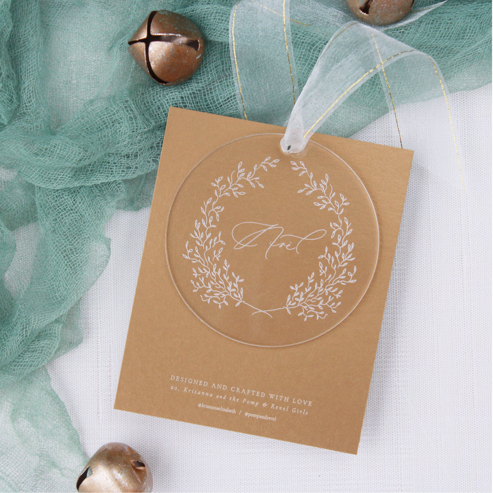 KE Co. NOEL WREATH ORNAMENT