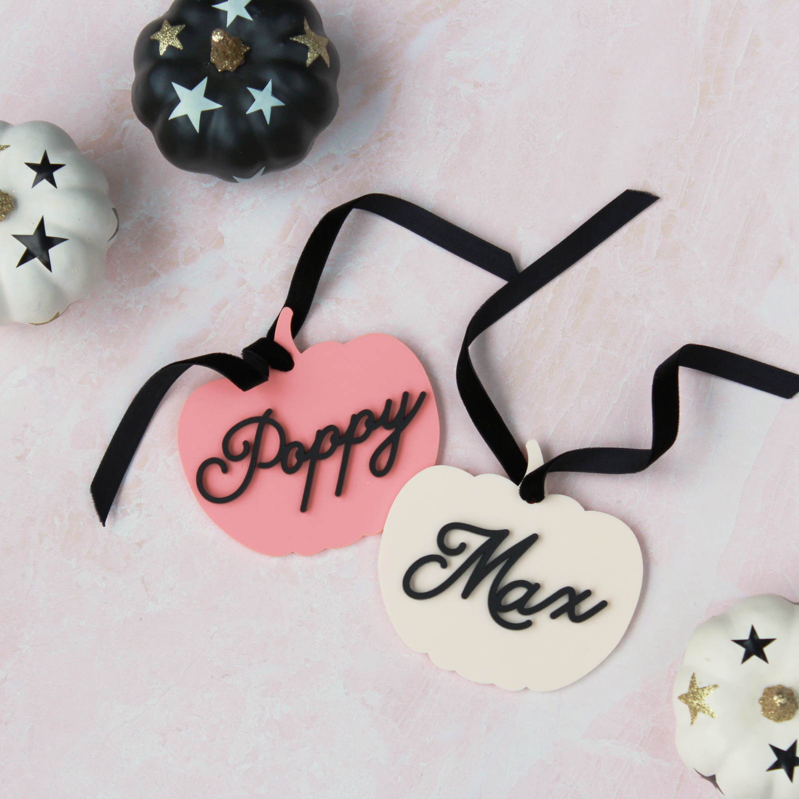 Pastel Pumpkin Acrylic Tags