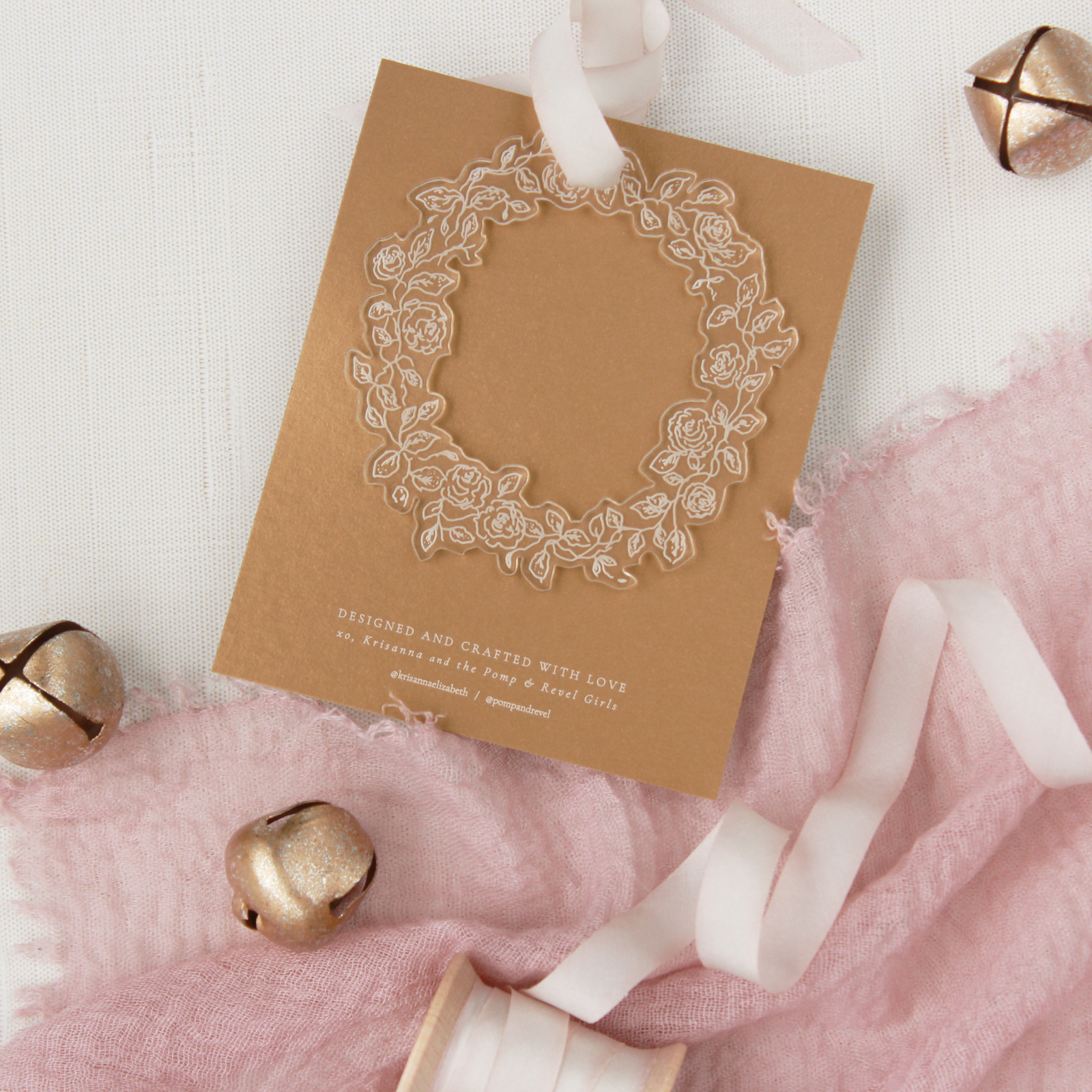 KE Co. Rose WREATH ORNAMENT