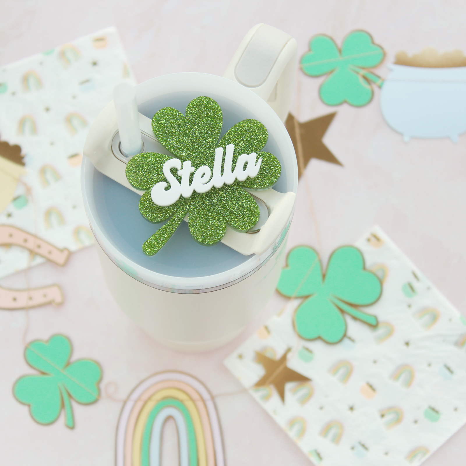 Stella's Studio Lucky Clover Tumbler Topper