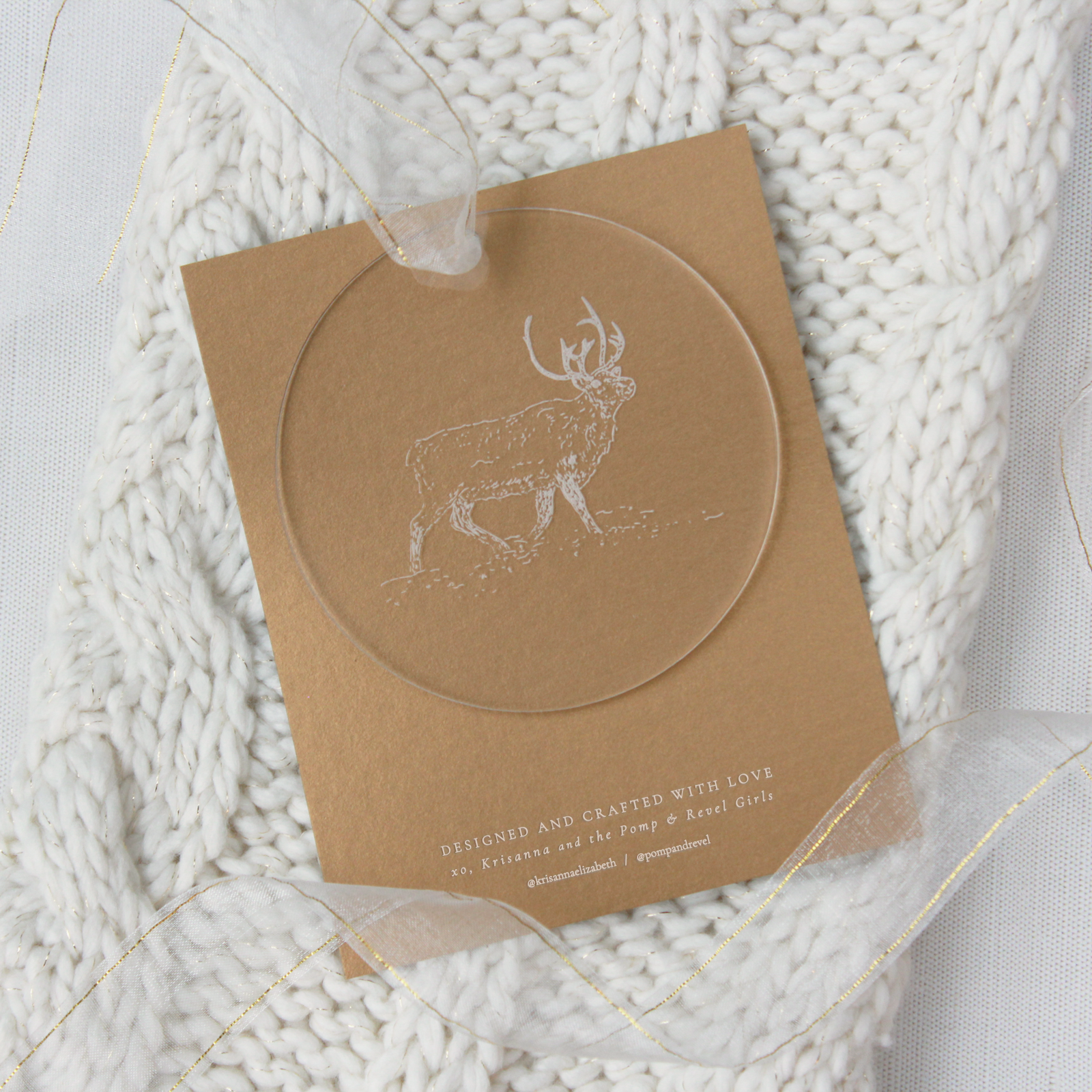 KE Co. Santa's Reindeer Ornament