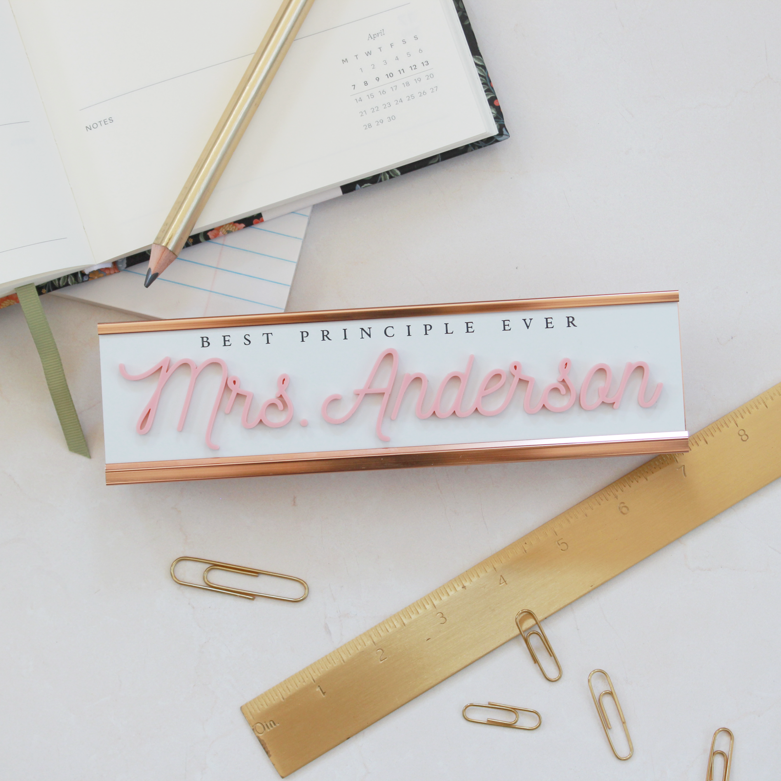 Personalized Teacher Desk Plaque