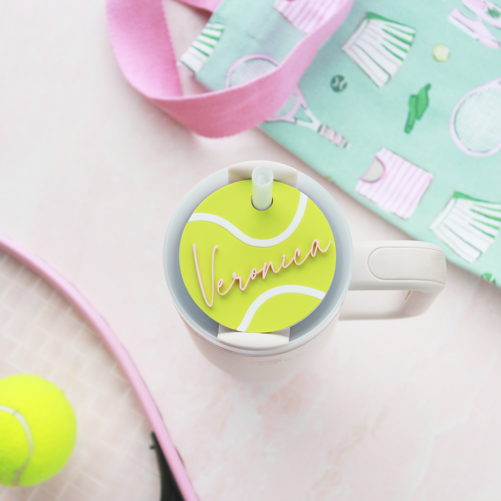 Tumbler Topper - Tennis LOVE