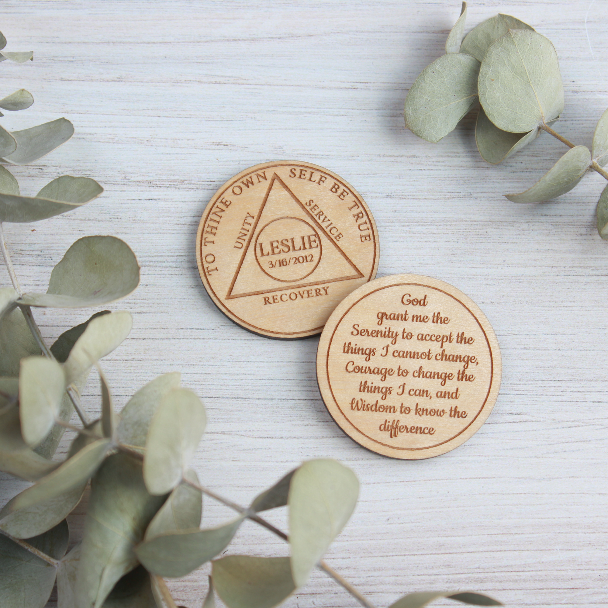 Personalized Recovery Anniversary Token