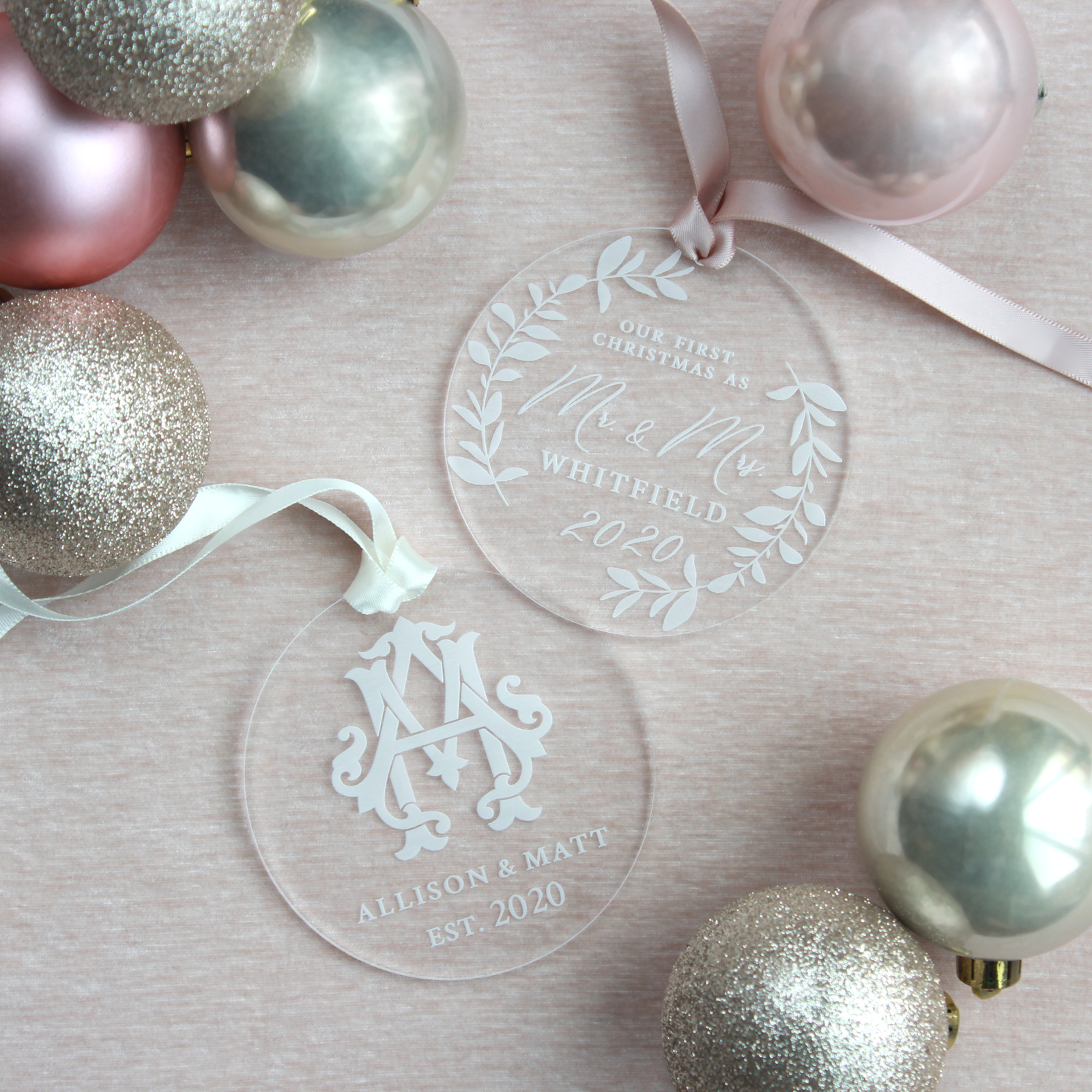 Newlywed Acrylic Ornament