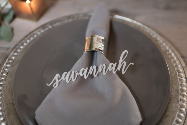 Acrylic Script Name Place Cards - Pomp & Revel