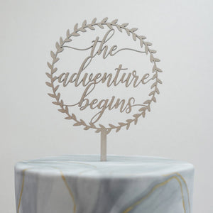The Adventure Begins Cake Topper