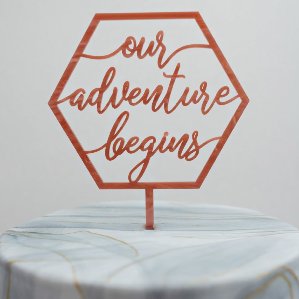Geo Collection Our Adventure Begins Cake Topper
