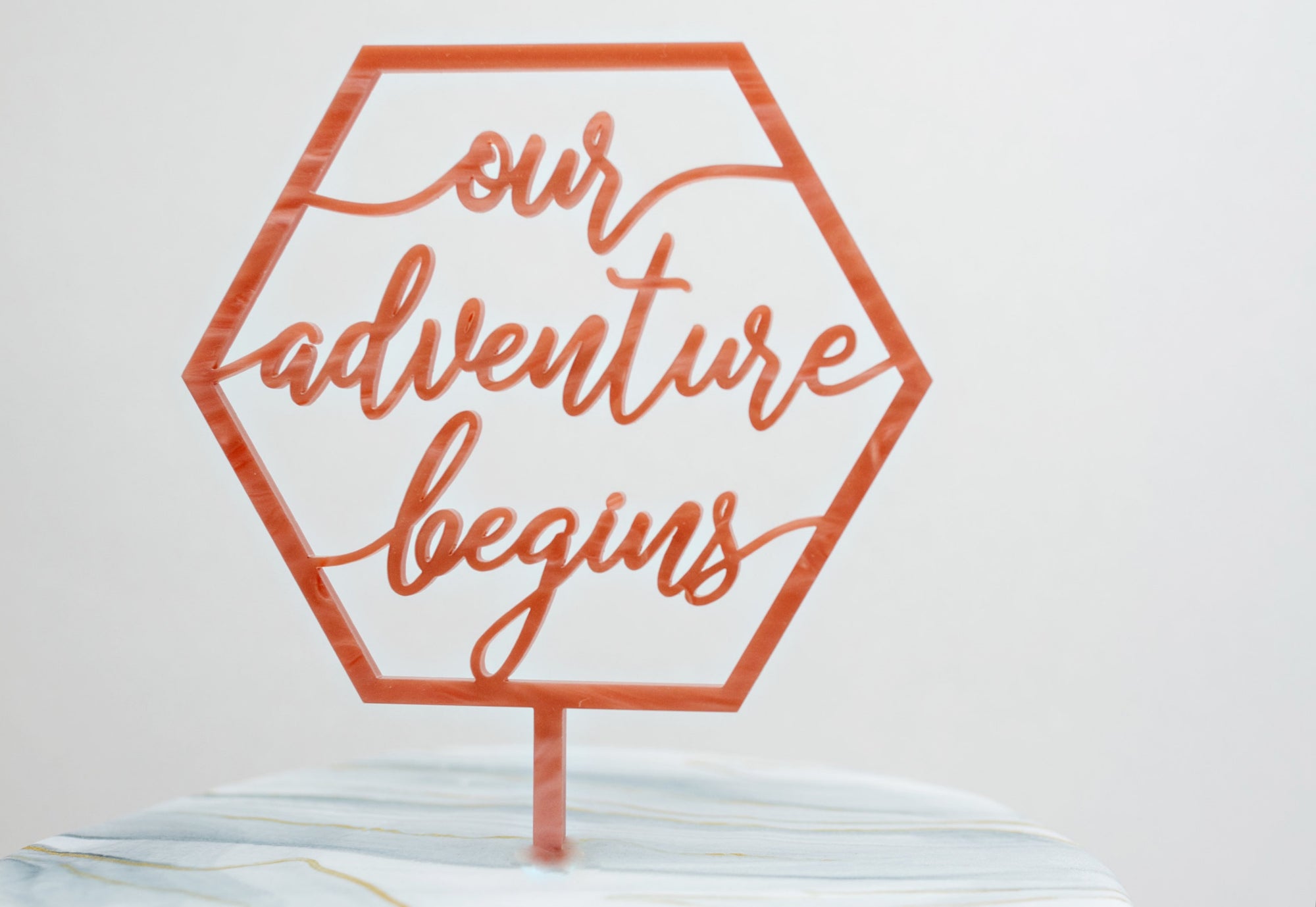 Geo Collection Our Adventure Begins Cake Topper