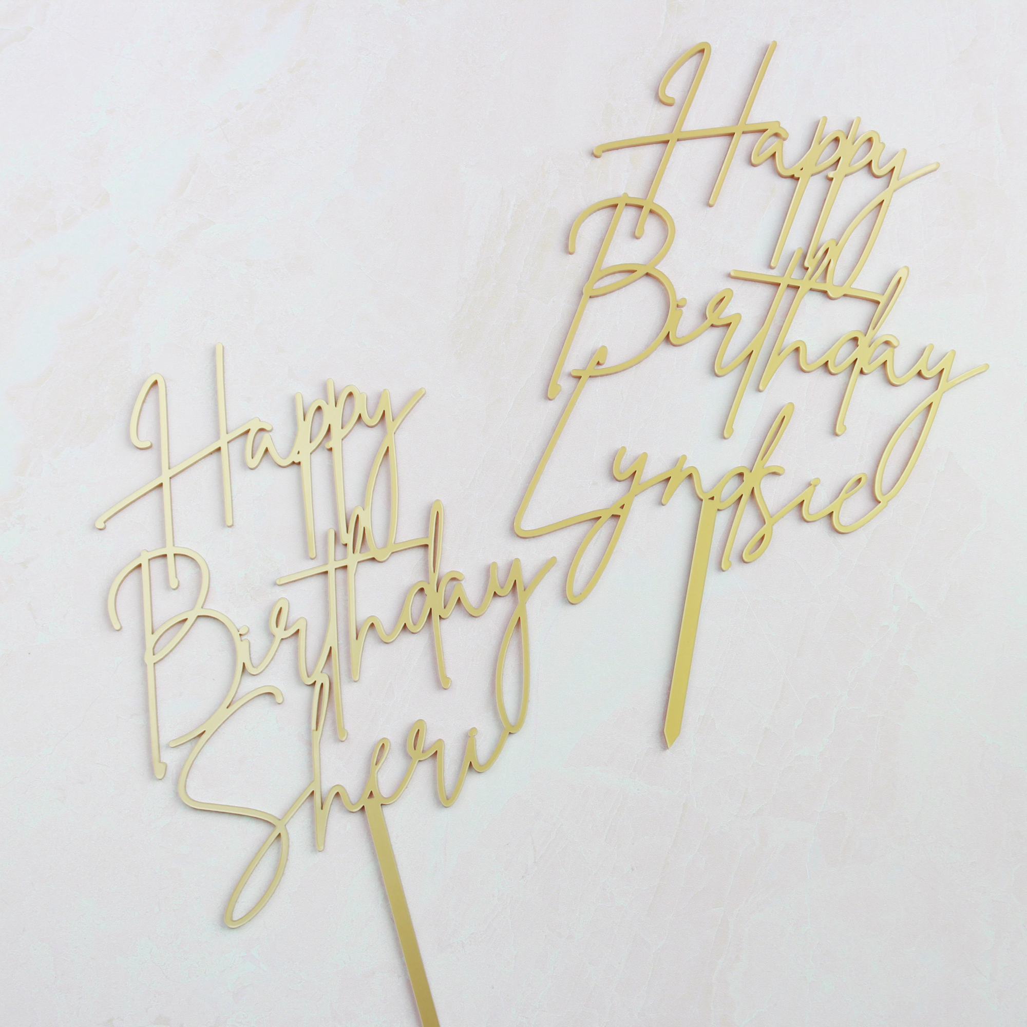 Custom Name Happy Birthday Cake Topper