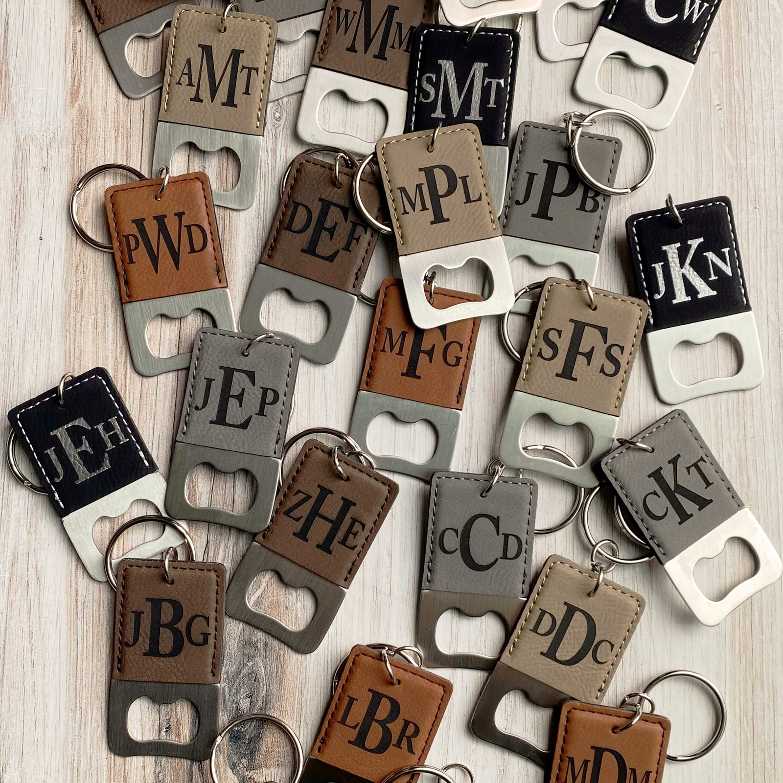 Monogram Bottle Opener Keychain