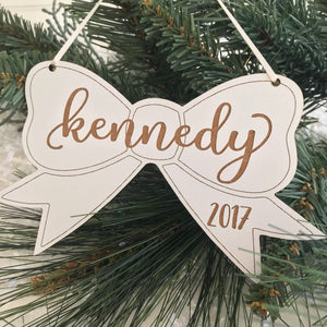 Personalized Bow Ornament