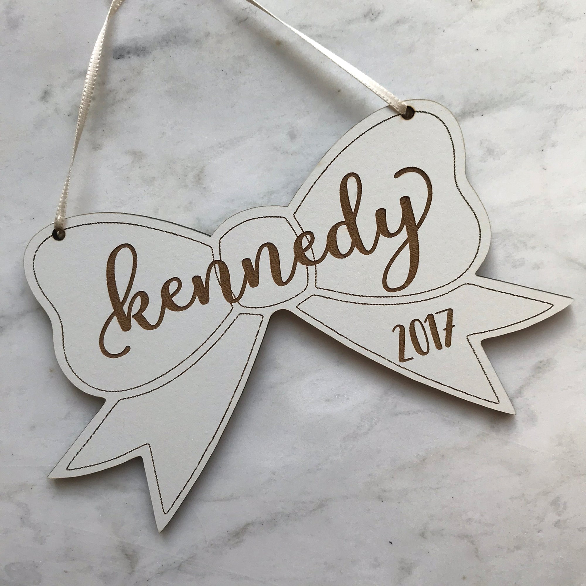 Personalized Bow Ornament