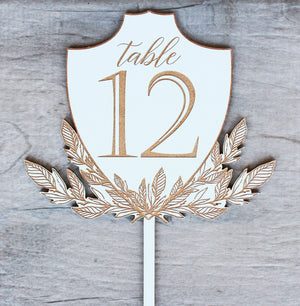 Crest Centerpiece Table Numbers