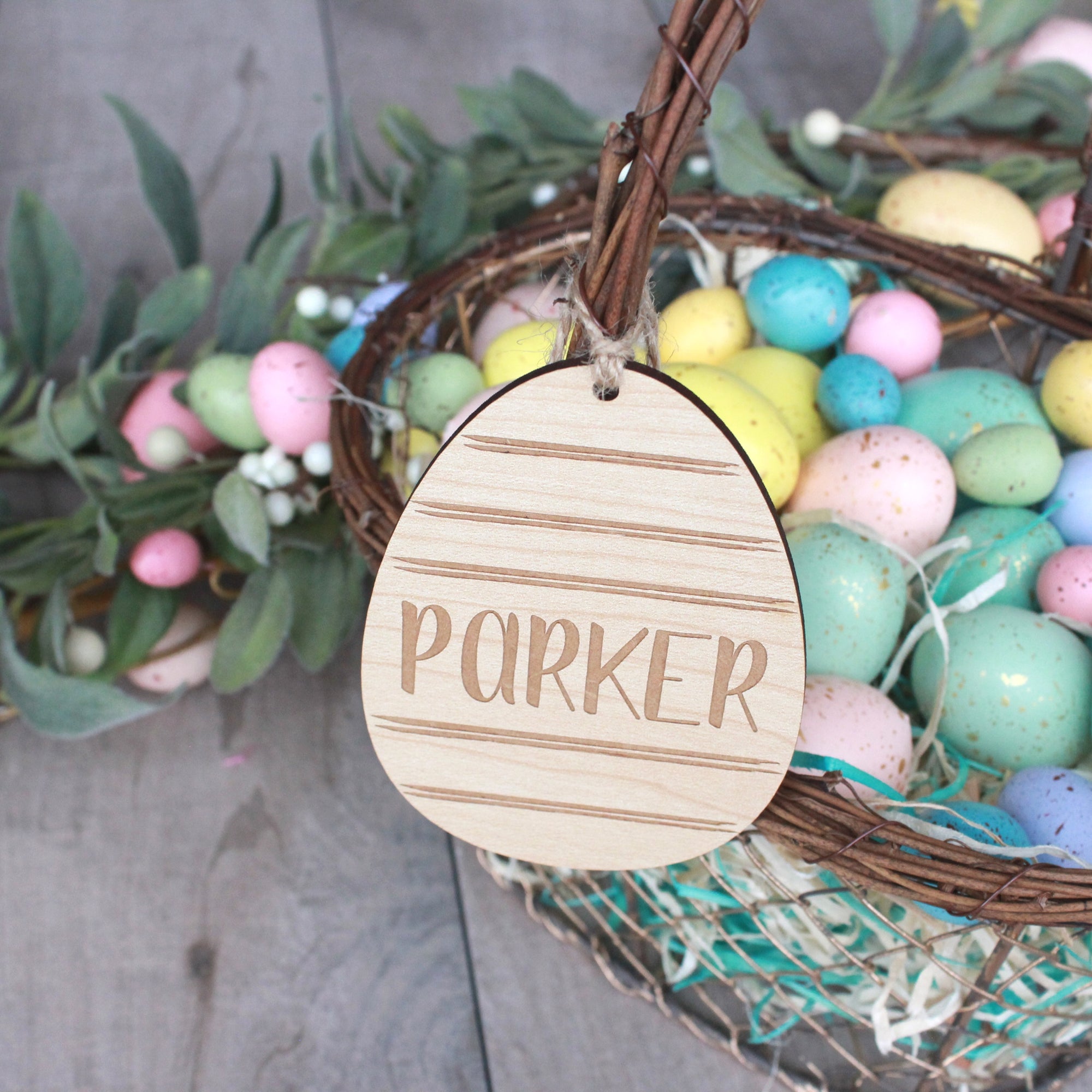 Easter Egg Basket Tags