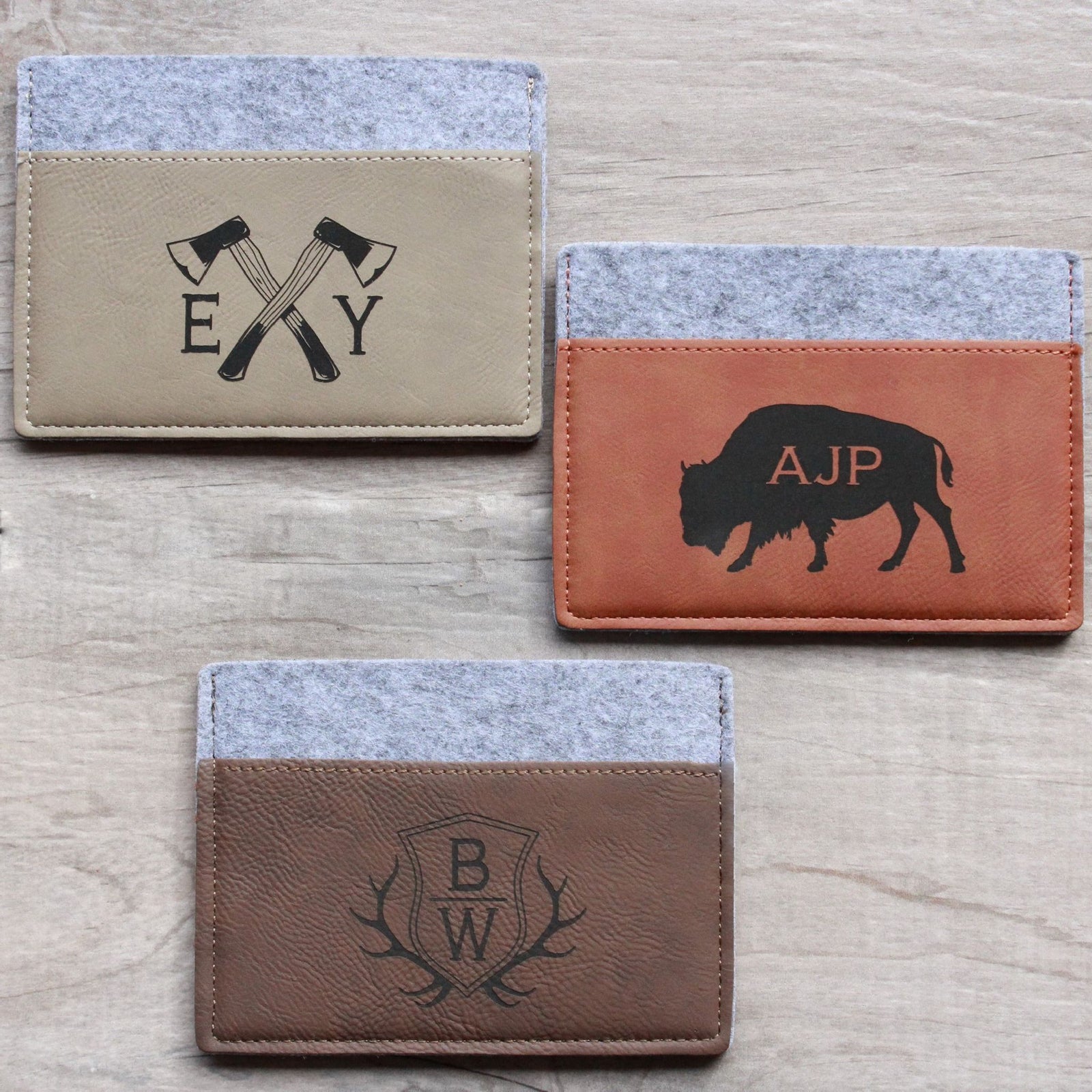 Flannel & Vegan Leather Passport Wallet
