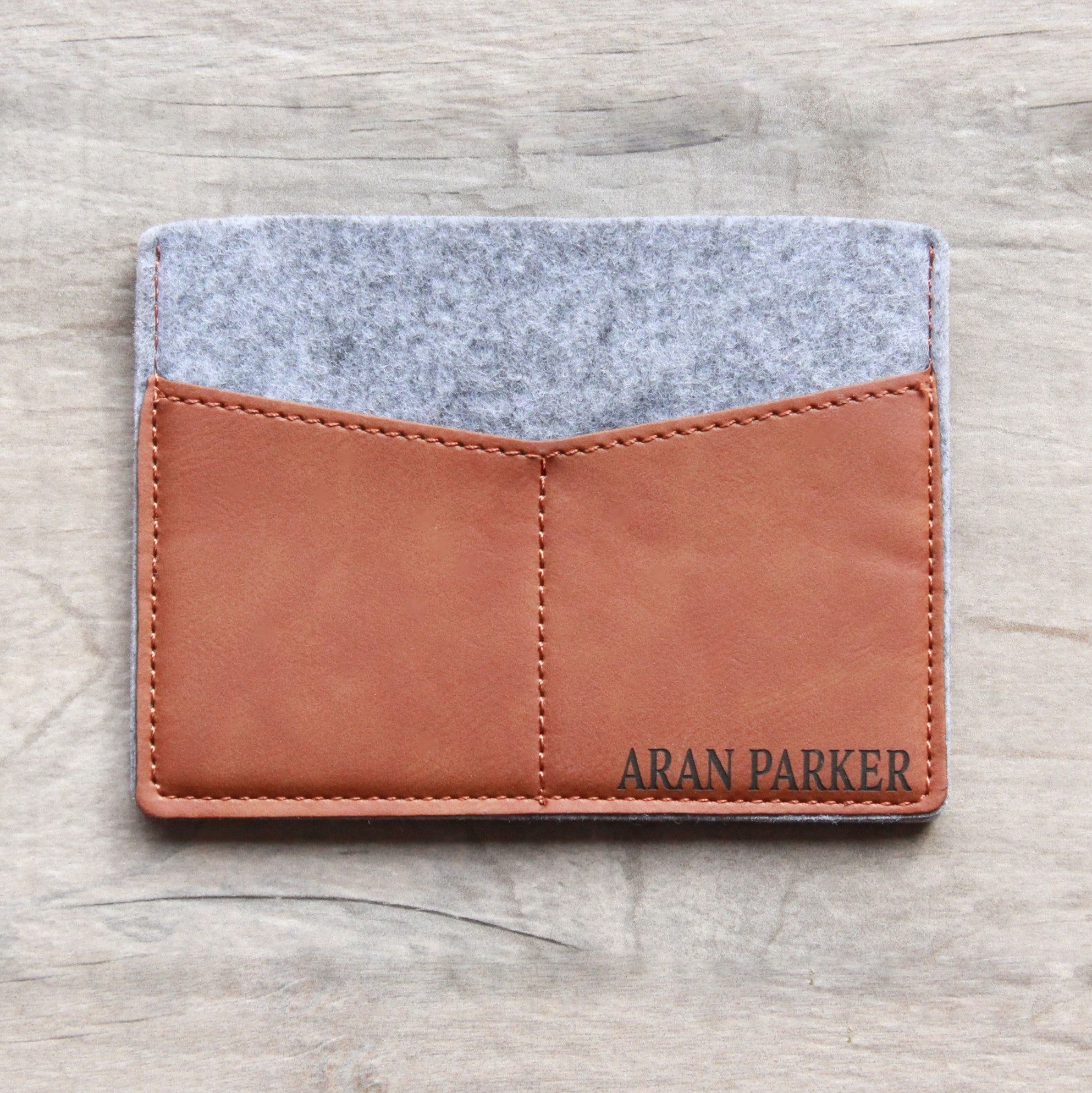 Flannel & Vegan Leather Passport Wallet