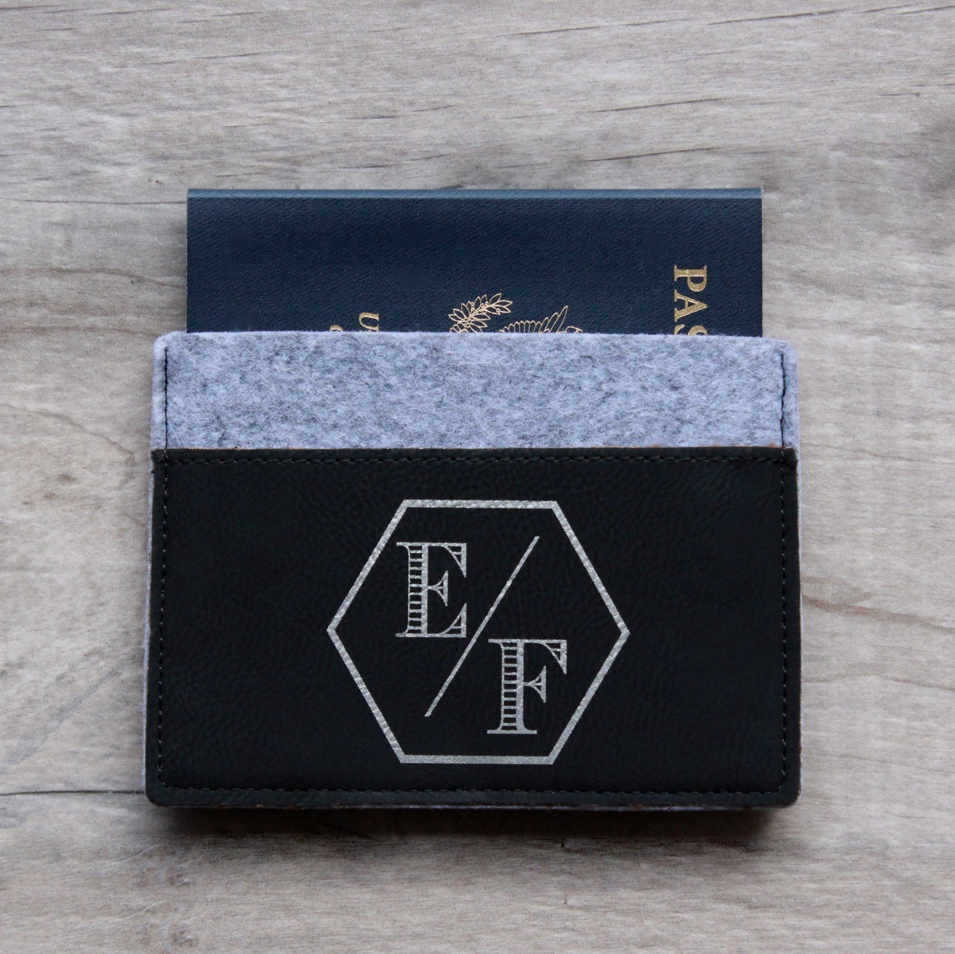 Flannel & Vegan Leather Passport Wallet