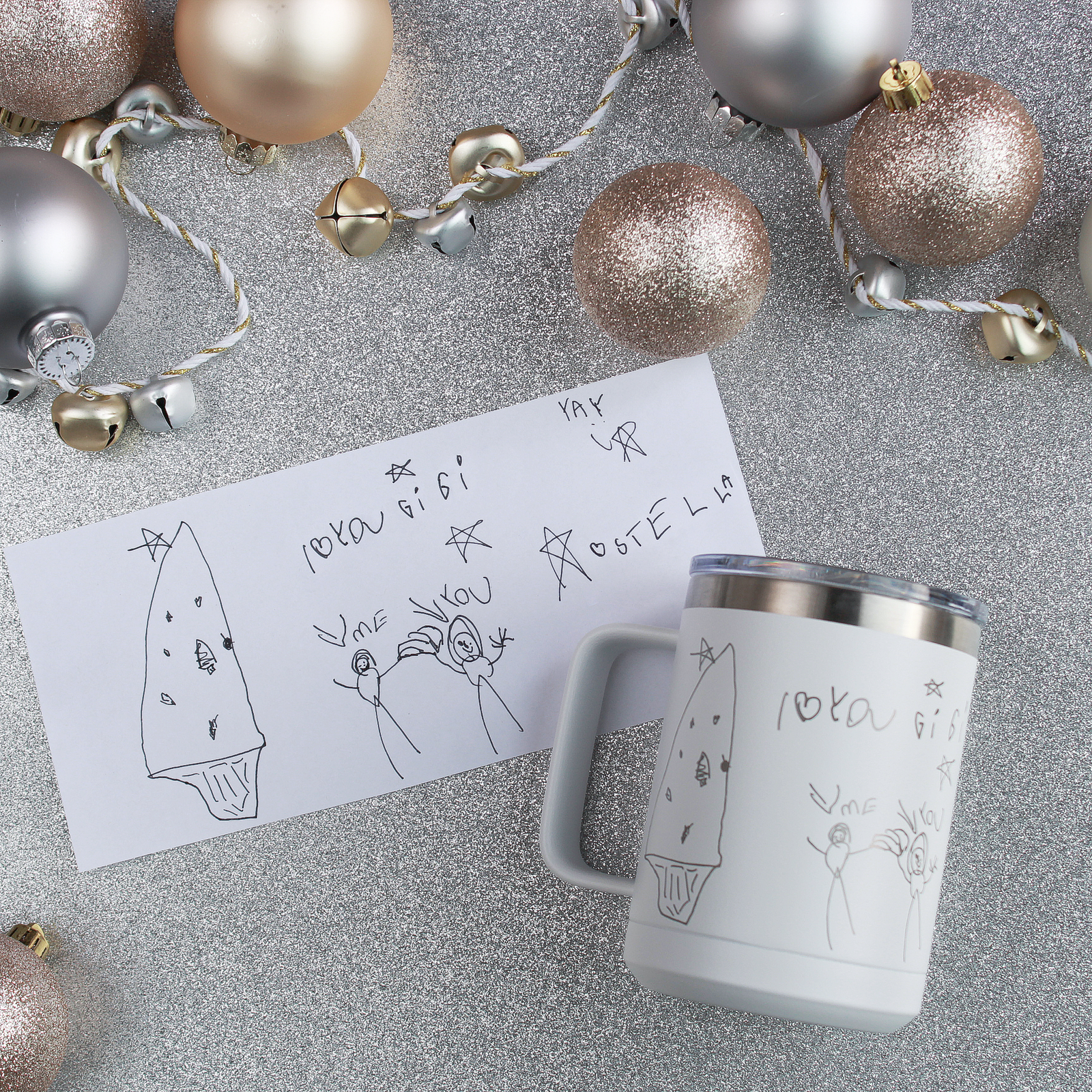 Insulated Mug Engraved with Kids Artwork