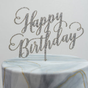 Happy Birthday Script Cake Topper