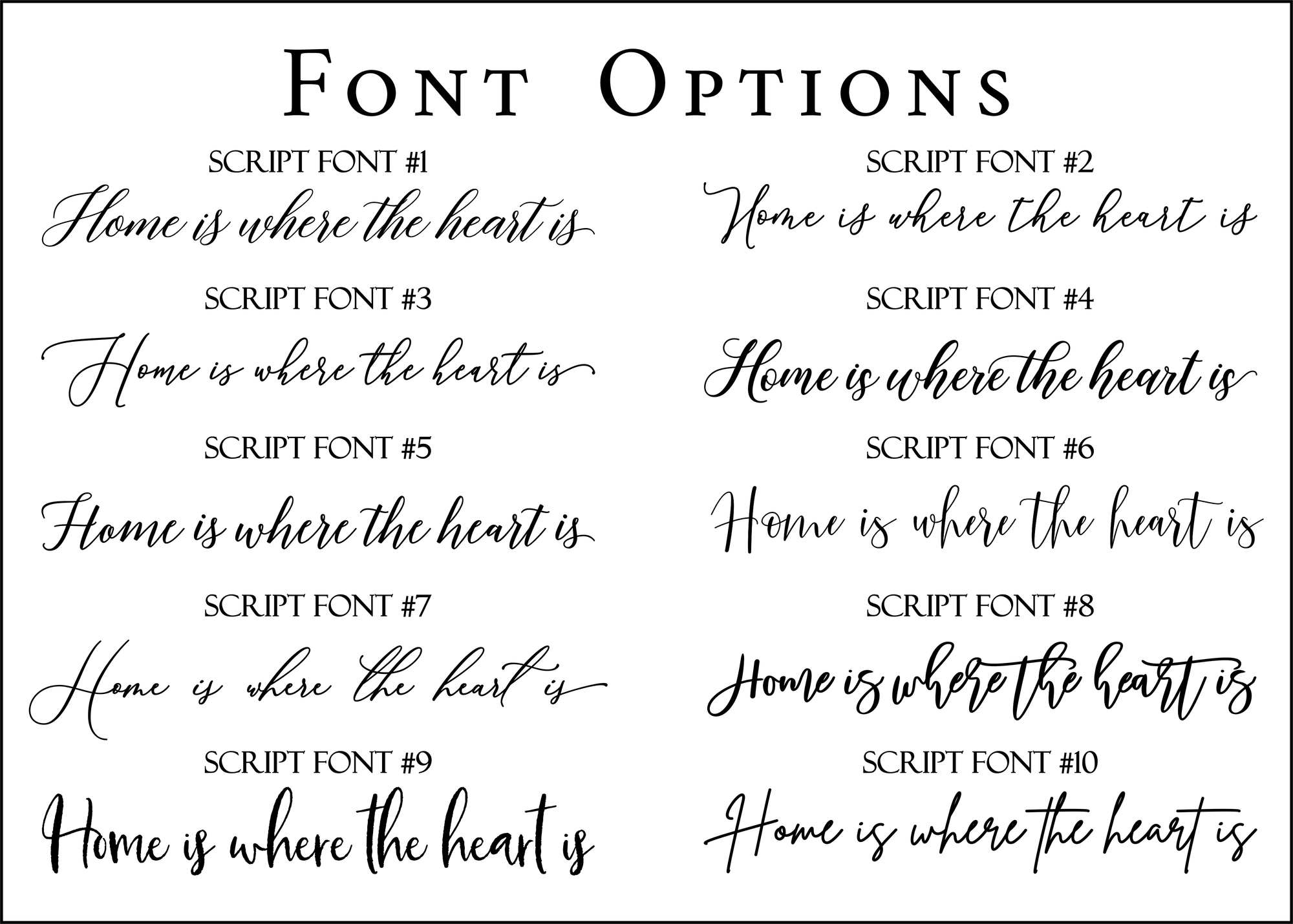 Script Lettering Laser Cut Sign