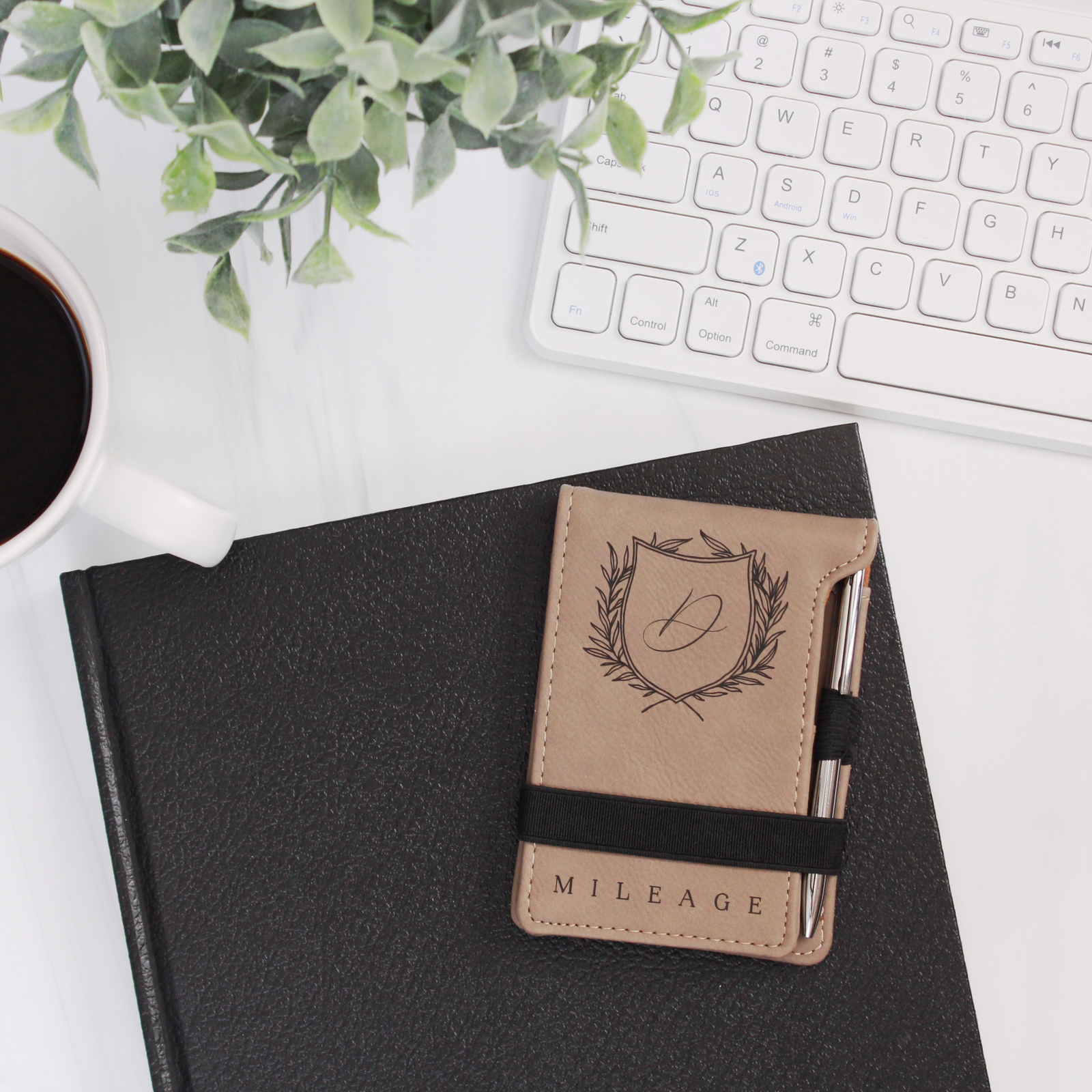 Personalized Vegan Leather Mini Jotter Notebook