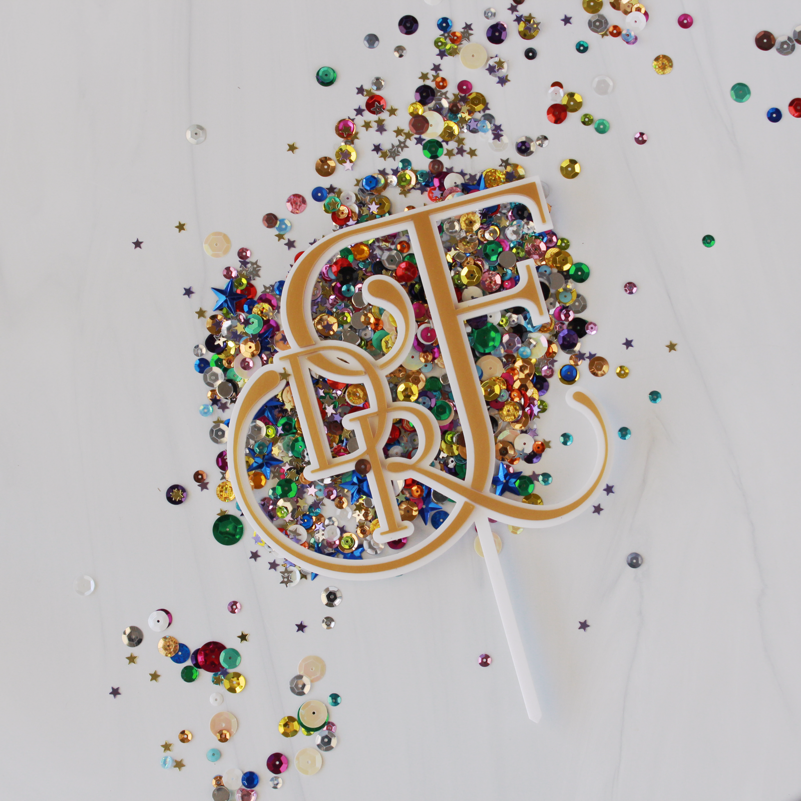 Custom Monogram Cake Topper