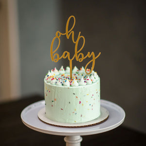 Oh Baby Cake Topper - Script