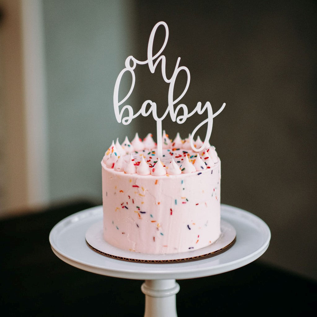 Oh Baby Cake Topper - Script