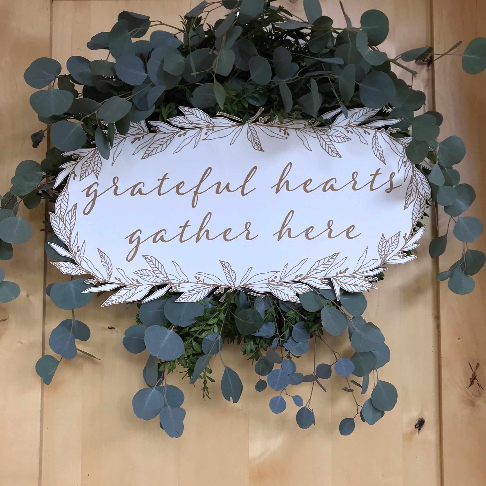 Nicolette Wreath Personalized Sign