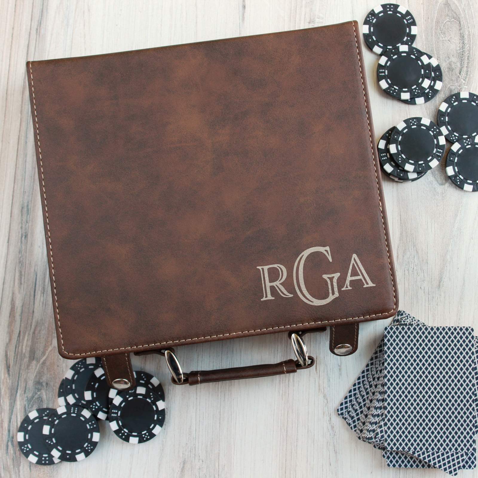 Vegan Leather Poker Set