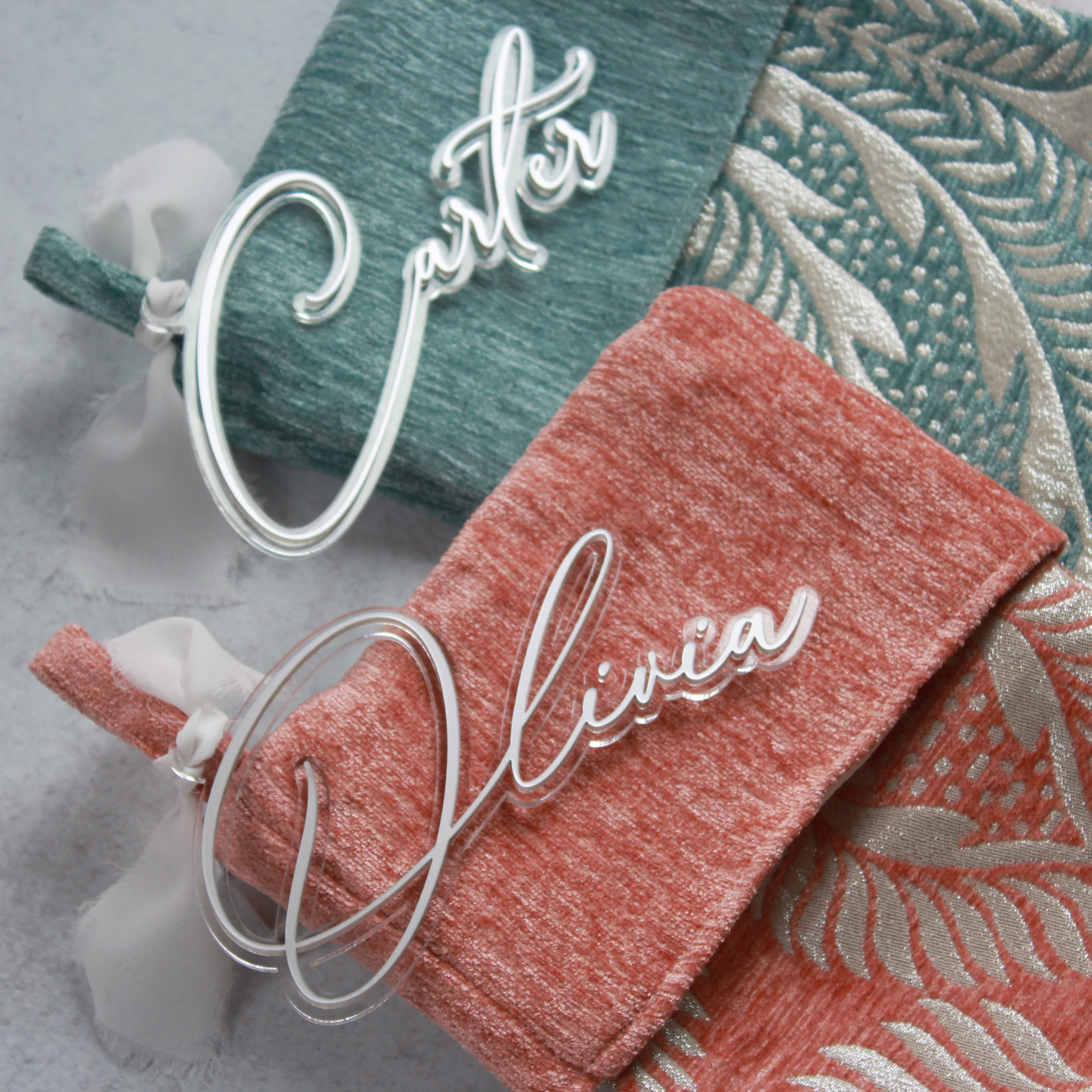 Script Name Stocking Tag - Acrylic