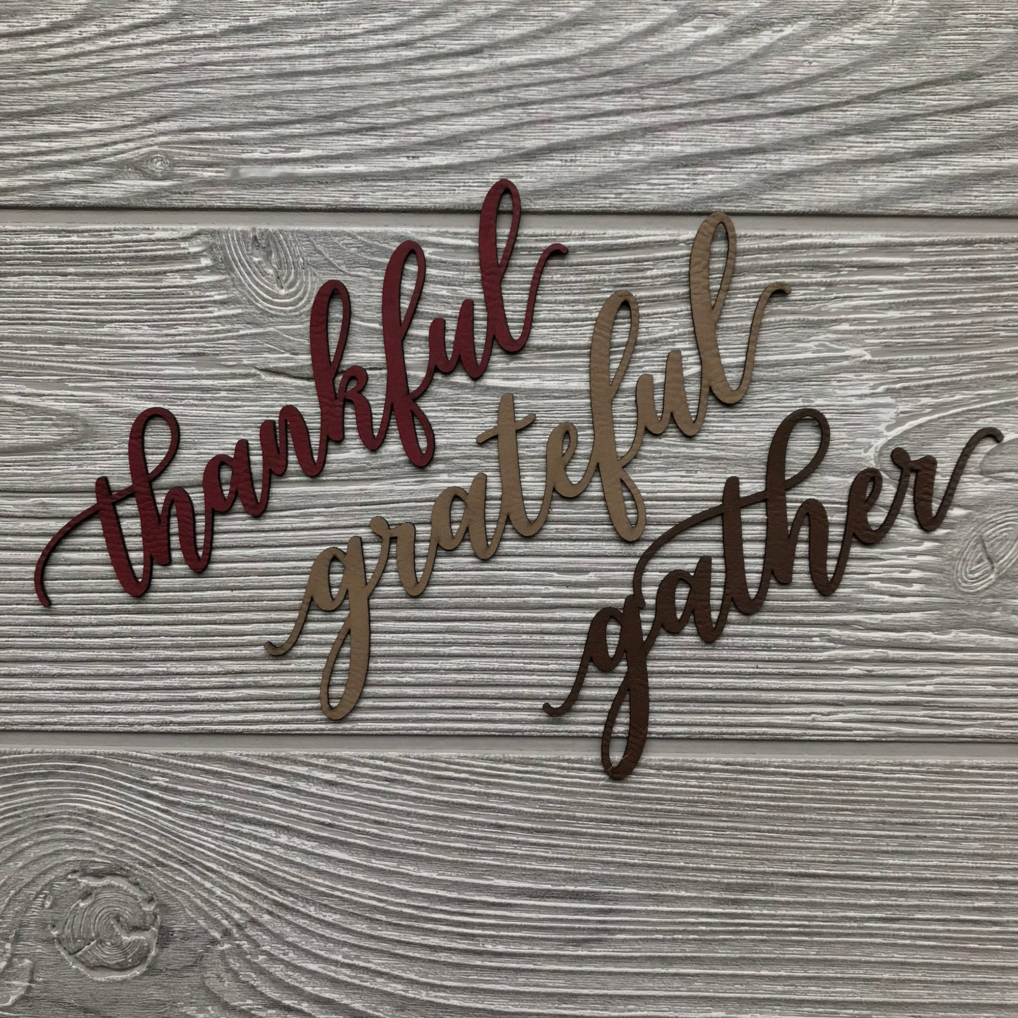 Thanksgiving Napkin Tags - Vegan Leather