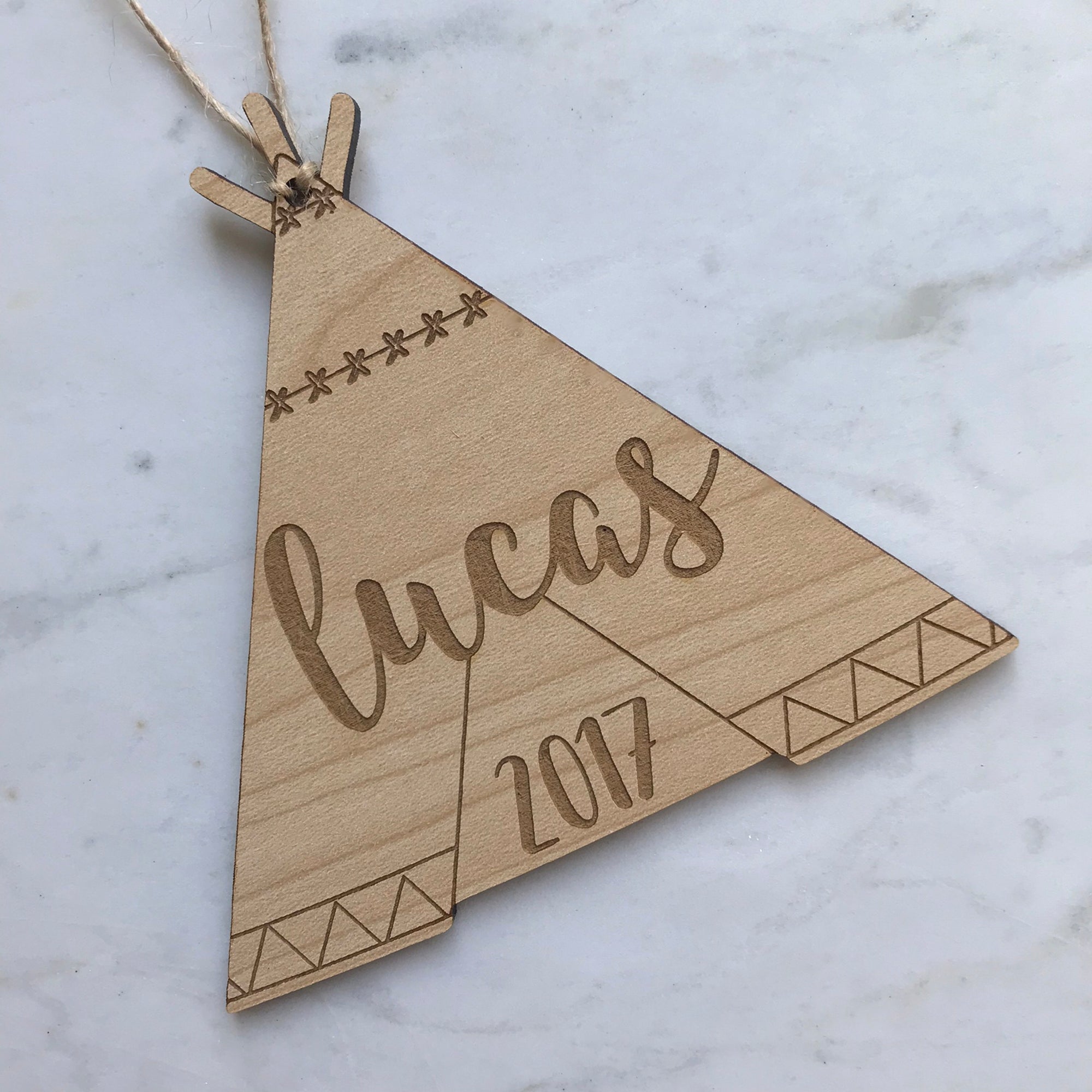 Personalized Teepee Ornament