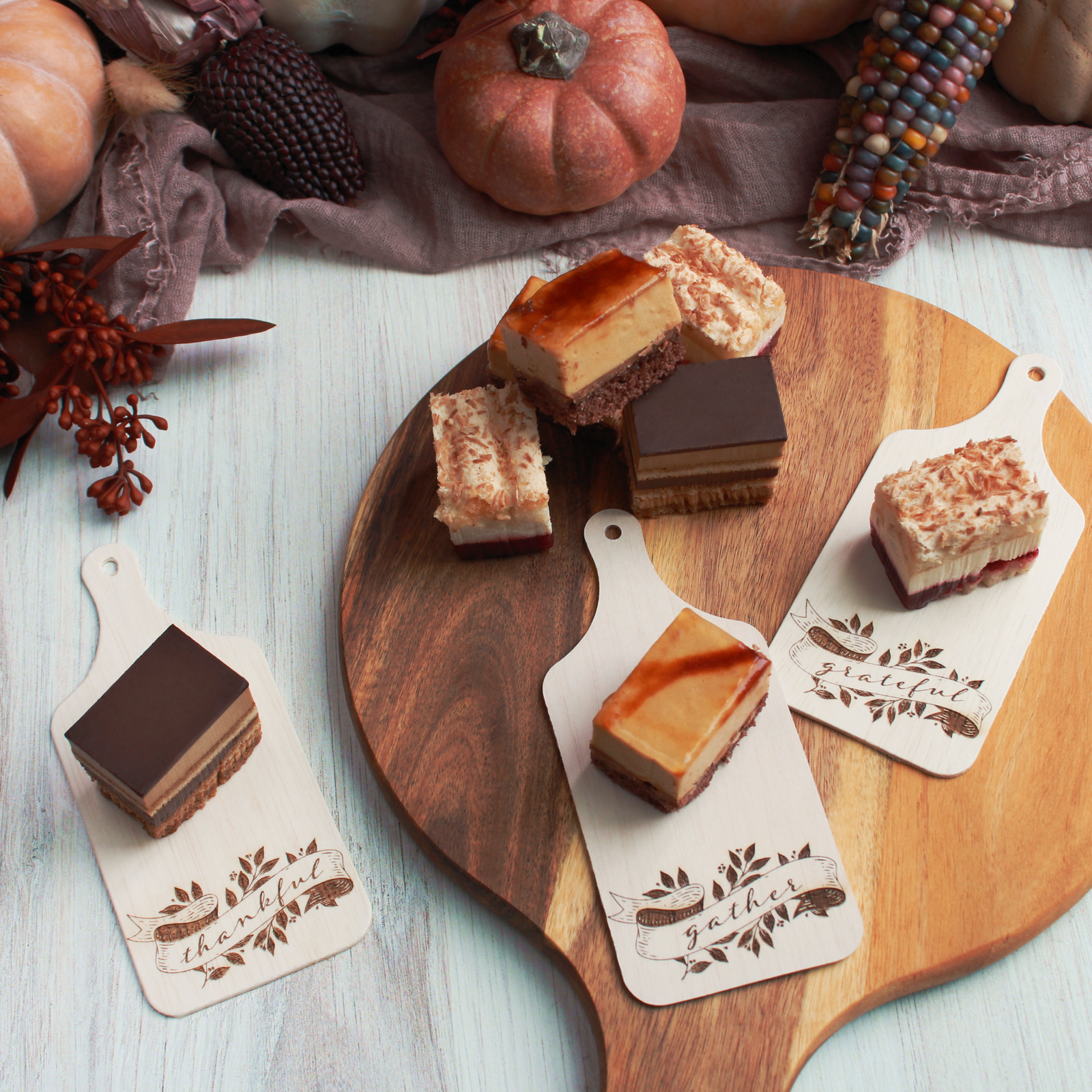 Harvest Banner Mini Charcuterie Boards - Set of 10