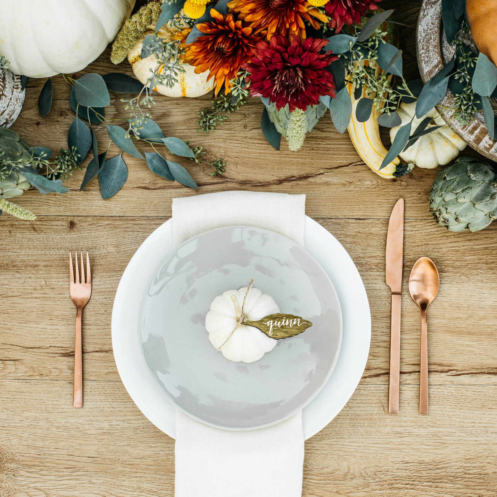 Personalized Pumpkin Leaf