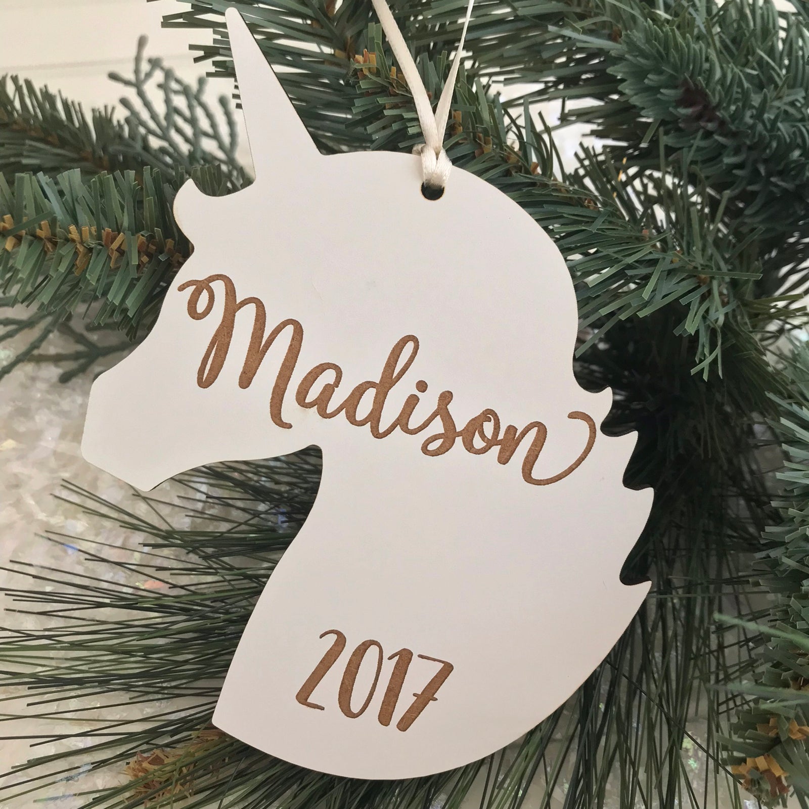 Personalized Unicorn Ornament
