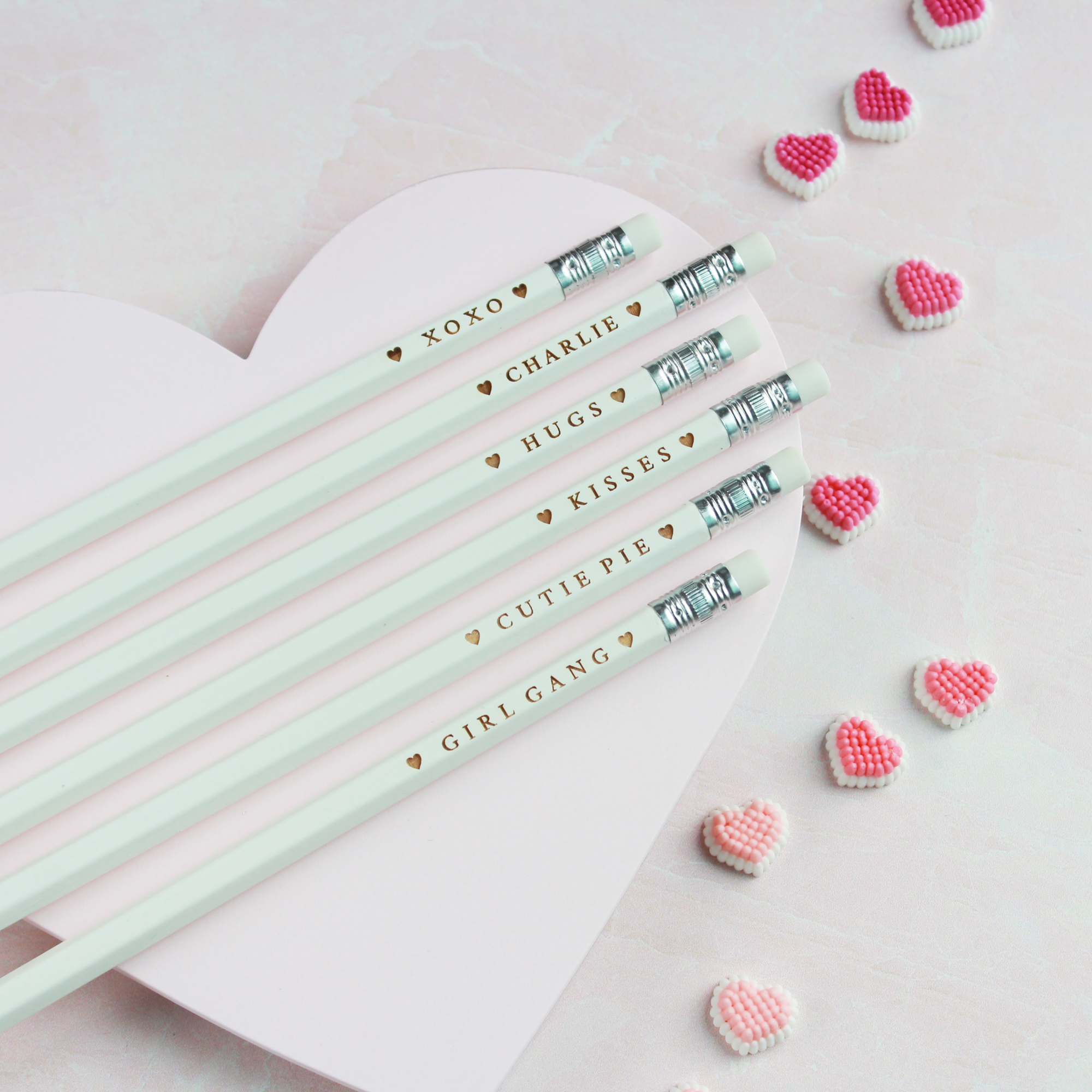Personalized Valentine Pencils - Set of 6