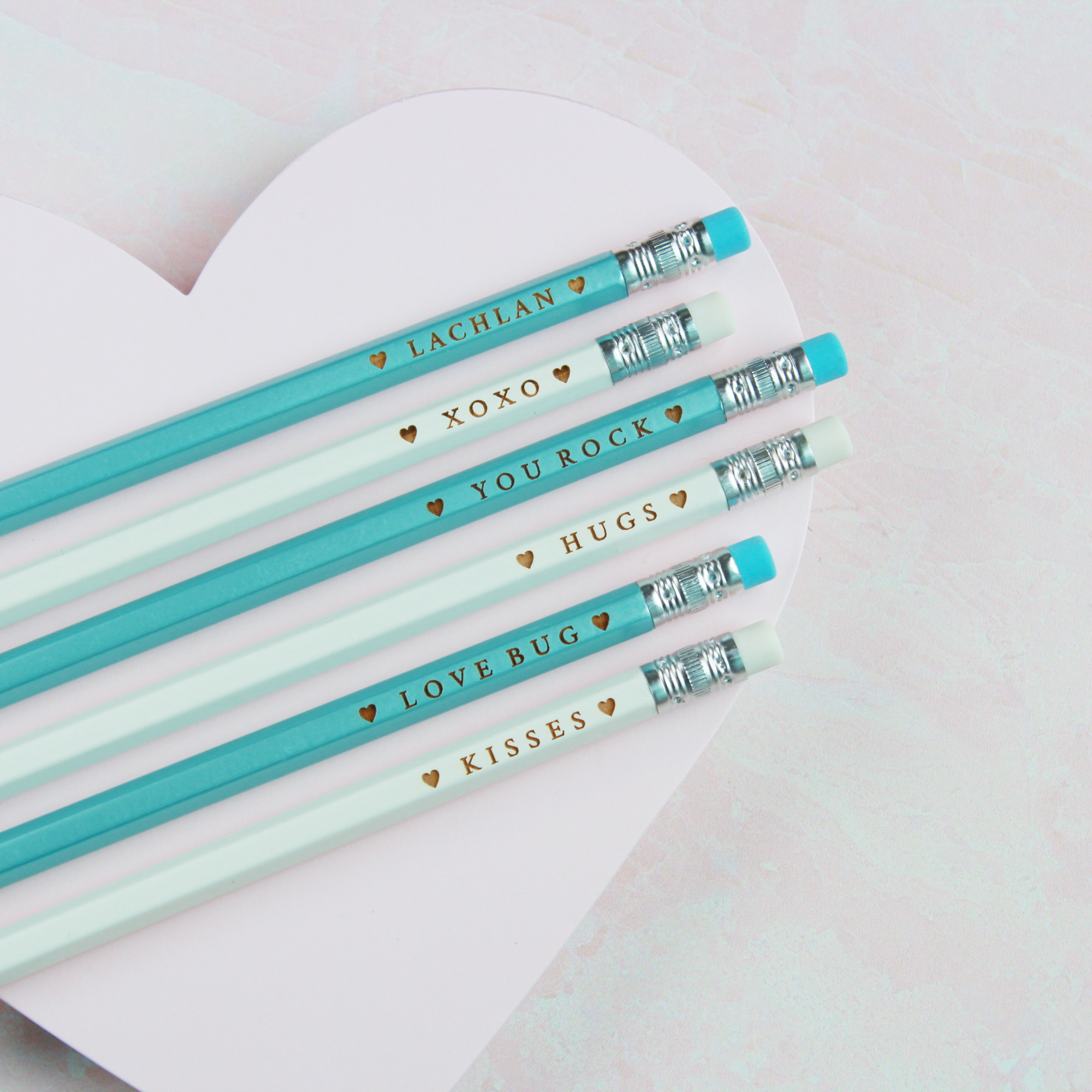 Personalized Valentine Pencils - Set of 6