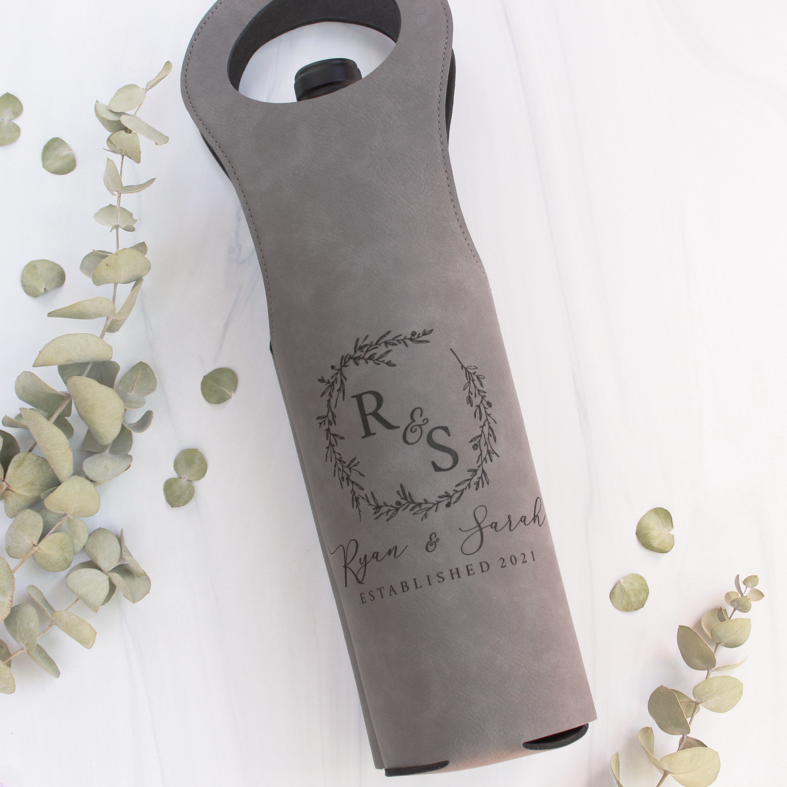 Vegan Leather Wine/Champagne Tote