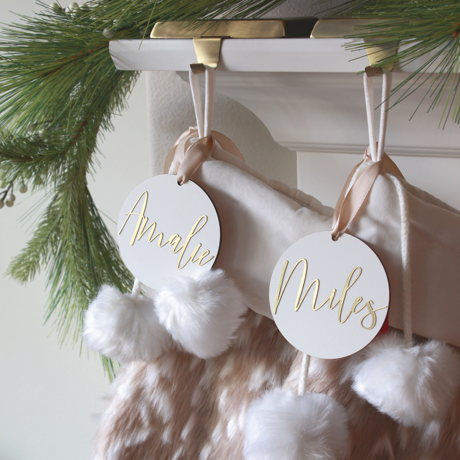 Wood & Acrylic Stocking Tag